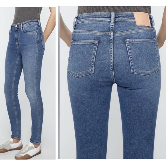 Acne Studio Peg Mid Blue Jeans - Picture 2 of 9